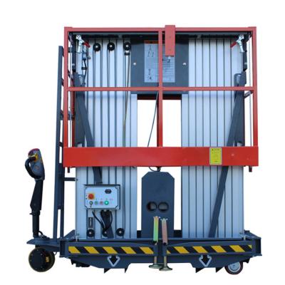 China Hotels Full Electric Double Mast Aluminum Work Platform Lifting Equipment for sale