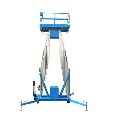 China Hotels Full Electric Double Mast Aluminum Work Platform Lifting Equipment for sale