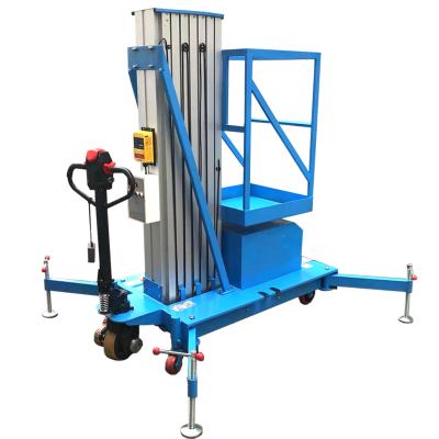 China Advertising Company 200Kg Load Electric Walk Aluminum High Aerial Work Platform Lifts for sale