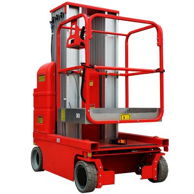 China Hotels Aluminum High Lift Self Propelled Double Mast Lifter Industrial Lifter for sale