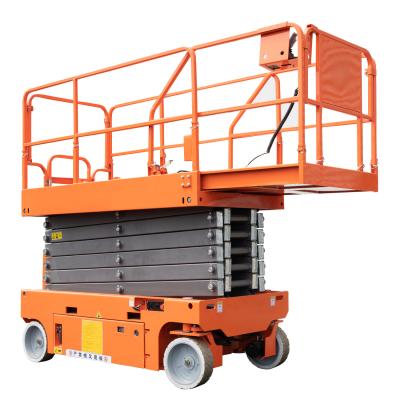 China Advertising Company 6m-12m Electric Lift Machine Hydraulic Self Propelled Scissor Lift for sale