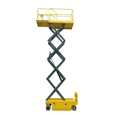 China Advertising Company Hydraulic Scissor Lift High End Electric Mobile Self Propelled Machine Lifting 6M 8M for sale