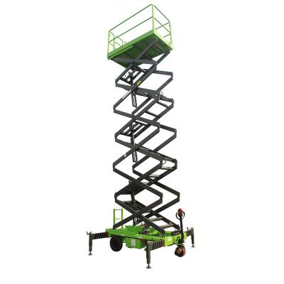 China Hotels 6m-14m Full Lift Electric Scissor Lift Mobile Platform High End Equipment Spare Part for sale