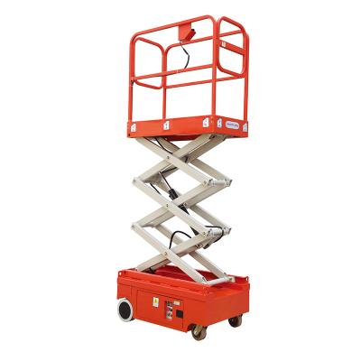 China Advertising company platform lifts high-end self-propelled electric motor mini lift mobile scissor lift machine for sale