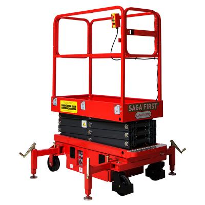 China Advertising Company Warehouse Use Samll Semi-Electric Mini Scissor Lift Lifting Tools for sale