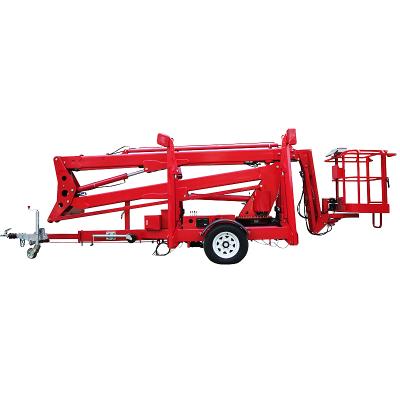 China Hydraulic Construction Hotels 10-24m Aerial Works Platforms Towable Spider Boom Lift for sale