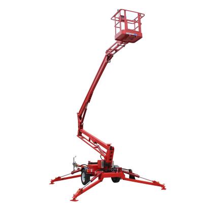 China Hotels V 10m to 20m Hydraulic Towable High Platform Aerial Work Platform Spider Boom Lift for sale