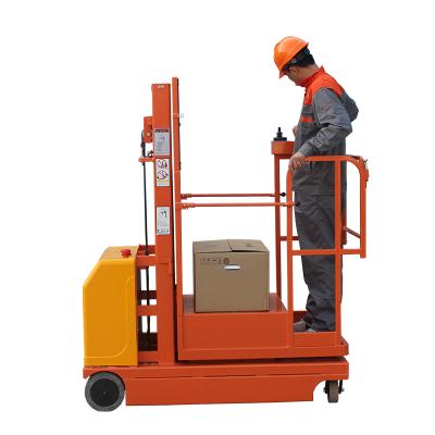 China Warehouse 4.5m Platform Height Full Electric Self-propelled Platform Load 300kg Forlift Robot Aerial Order Picker for sale