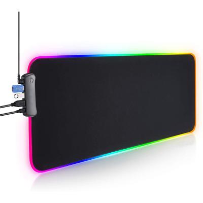 China 300*800*4mm Waterproof Custom Lighting RGB Colorful Mouse Pads Led Gaming USB Non-Slip Mouse Pad for sale