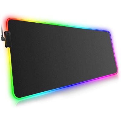 China Waterproof Computer Keyboard Mousepads Mat Large Extended Soft Led RGB Gaming Mouse Pad for sale