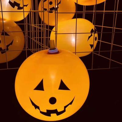 China Children's Love Themed Disposable Halloween Pumpkin Light Balloon Decoration Set Halloween Party Latex Balloon Decoration for sale