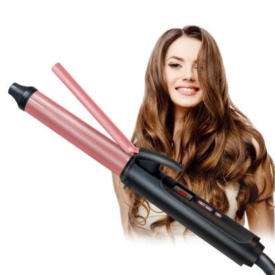 China Professional Ceramic Electric Negative Ion Rod Professional LCD Safety Head Curling Iron Fast Heating Curling Iron for sale