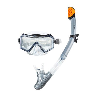 China HD Anti Fog Equipment Silver Mirror Swimming Diving Breathing Tube (Two Piece Type) for sale