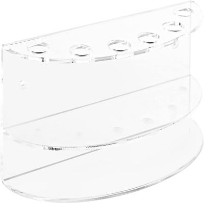 China Wall Mounted Eco-Friendly Clear Acrylic Dry Erase Board Marker 2-Tiered And 6-Slot Eraser Holder Tray Rack for sale