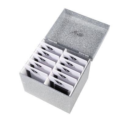 China Gray Acrylic Eco-friendly Professional Beauty Eyelash Transplant Special Storage Box 10 Layer Marble Eyelash False Eyelashes Box for sale