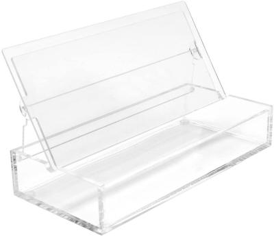 China Eco-friendly clear acrylic marker/pen/photo storage box with built-in frame to display 2 copies for sale