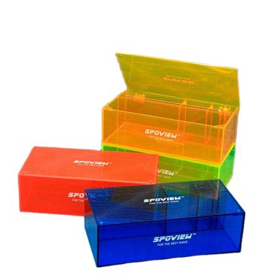 China Clamshell Single Acrylic Box Jewelry Color Acrylic Gift Box Eco-friendly Customized Cosmetic Storage Box for sale