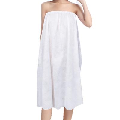 China Eco-friendly Women SPA Cheap Disposable Nonwoven Sarongs (Two Open and Close Style) for sale