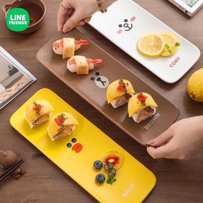 China LINE cute home ceramic vegetable dish dish FRIENDS cartoon sushi breakfast dish creative bone china tableware for sale