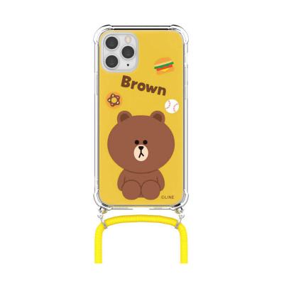 China TPU Cell Phone Bags and Cases Fashion Colorful Phone Cases Brown Teddy Bear Phone Cases With Necklaces for sale