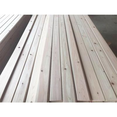 China Traditional Japanese hinoki solid wood fluted wall panel /panels interior decoration for sale