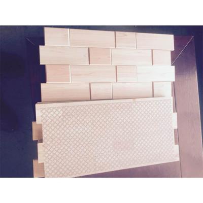 China Modern Japanese Hinoki Mosaic Wall Panel Wood Art for sale