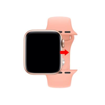 China Classic Anti-fingerprint silicone band strap for Apple watch band series 6 5 4 3 2 1 for iwatch band strap 38 40 42 44 mm for sale