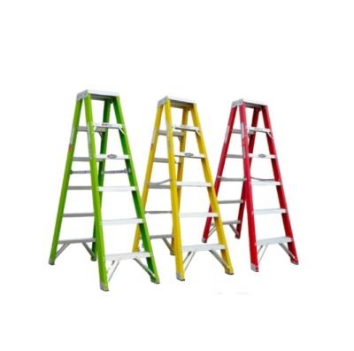 China Folding Ladders Double Sided 2*5 To 2*16 Insulated Aluminum Universal Folding Step Fiberglass Ladder for sale