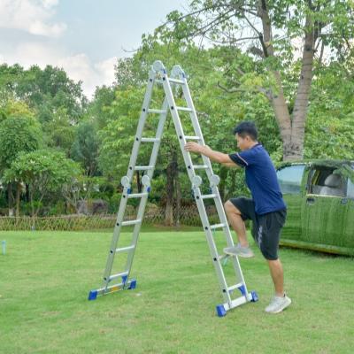 China Safety 6.2M Multifunctional Aluminum Telescoping Multipurpose Folding Ladder Ladders for sale