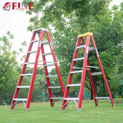 China Working Folding Ladders Multi Purpose Fiberglass Folding Ladder For Electician for sale