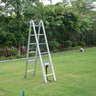 China Folding Folding Ladders Retractable Collapsible Aluminum Telescopic Extension Hinged Ladder for sale