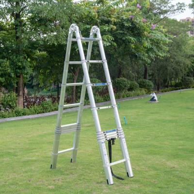 China Universal Folding Ladders One Frame Aluminum Folding 3.8M Color Telescopic Articulated Ladder for sale