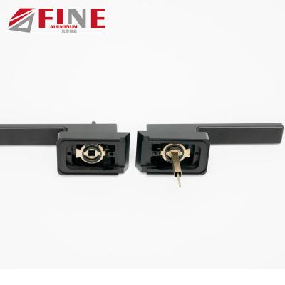 China Modern Square Privacy Heavy Duty Aluminum Black Door Handles for sale