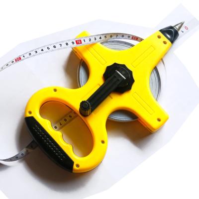 China 50m 50m meter reel steel open sight 30m tape measure 100 meter tape measure for sale