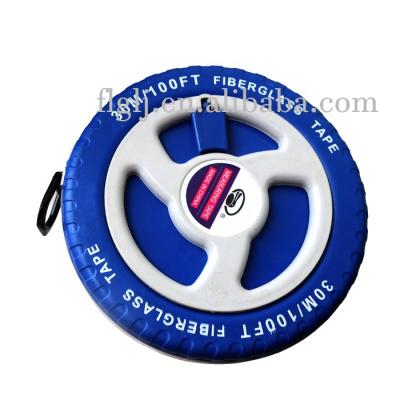 China Custom 20M Blue Round Long Meter 20m Distance ABS+PVC Fiberglass Tape Measure Tape Measure for sale