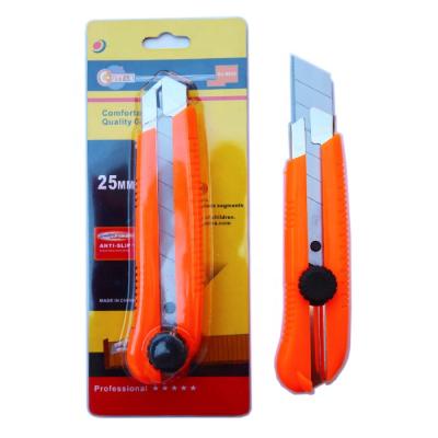 China Wholesale Utility Knife 25mm Retractable Heavy Duty Pocket Utility Knife Wholesale Outdoor Cutting Knife for sale