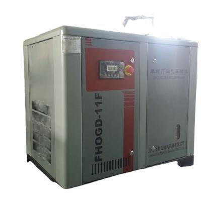 China 11kw lubricated double screw air compressor for sale