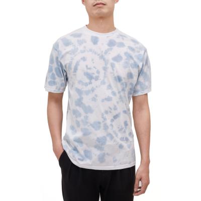 China Custom Made High Quality 100%Cotton O Neck Short Sleeve Tie Dye Men's Breathable T-Shirt for sale