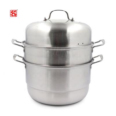 China Sustainable Stainless Steel Food Steamer Pot European Two Layers 28cm for sale