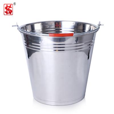 China Sustainable Thickness Stainless Steel Bucket With Big Handle / Stainless Steel Water Bucket for sale