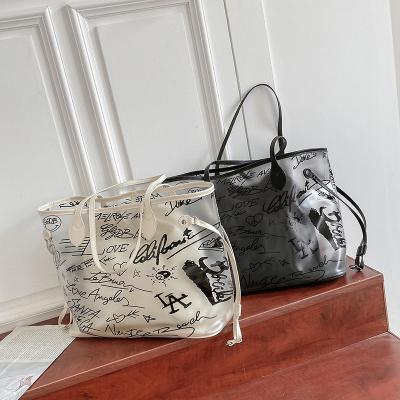 China Fashion The Latest RTS In The Running Handbag 2 In 1 Lady Bag Elegant Cross - Body Bag Fashionable Transparent PVC Packaging For Women for sale