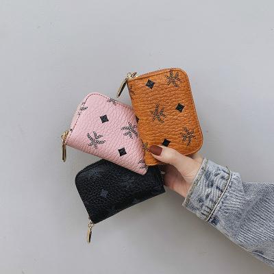 China None Wholesale Brand Luxury Zipper Card Wallet CreditCard Holder For Women PU Leather Elegant Card Case Purse For Ladies for sale