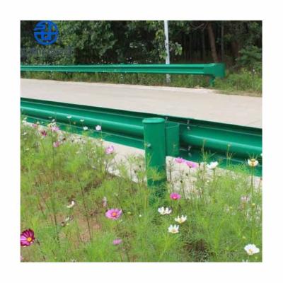 China Roadway Safety W Beam Road Galvanized Guardrail Metal Crash Barrier W Beam Guardrail for sale