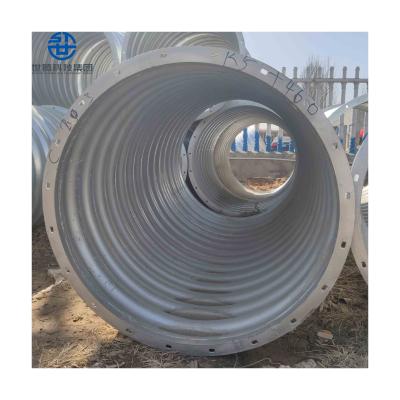 China Hot Structure Pipe Zinc Plating Culvert Pipe Galvanized Corrugated Cast Iron Culvert Pipe Zinc Plating for sale