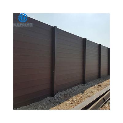 China 1.8*1.8m garden use wpc exterior wooden wpc flooring easily assembled high quality plastic composite fence for sale