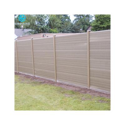 China Easily Assembled Wpc Fence Wood Plastic Compound Garden Fence Anti UV Material Garden for sale