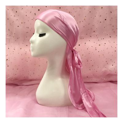 China Wholesale soft silk durag woman fashion durag designer style man soft silk durag seller custom logo silk durag for sale