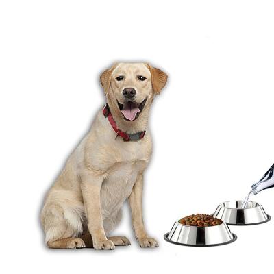 China Durable OEM&ODM stainless steel dog bowl with rubber base for small/medium/large dogs, pets the perfect choice of feeder bowl and water bowl for sale