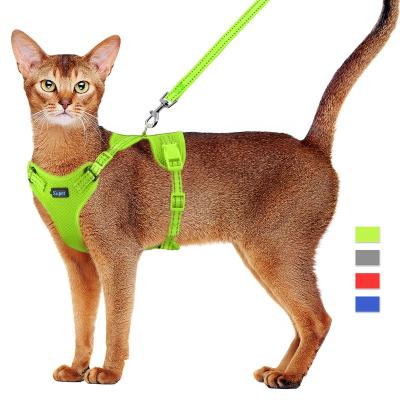 China Personalized Cat Harness and Leash Set Escape Make Small Animal Cat Vest Adjustable Harness Leashes Heavy Duty with Thoughtful Trim Universal for sale