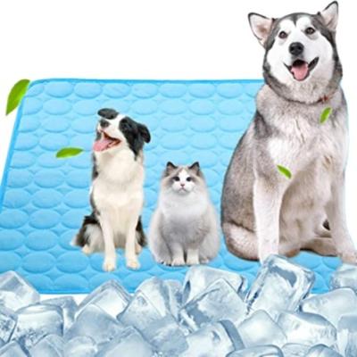 China Cooling Cooling Mat For Large Dogs Cats Pet Pads Summer Sleeping Kennel Cooling Mat Washable, Ice Silk Sleep Mat Pad Non-Toxic for sale